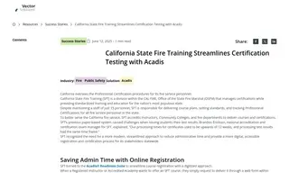 Preview of the California State Fire Training Case Study