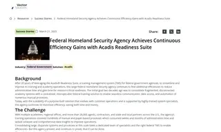 Preview of the Federal Homeland Security Agency Case Study