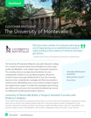 Preview of the University of Montevallo Case Study