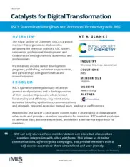 Preview of the Royal Society of Chemistry Case Study