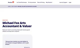 Preview of the Michael Fox Arts Accountant & Valuer Case Study
