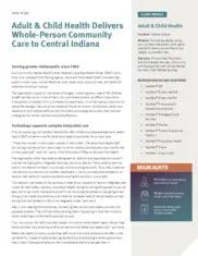 Preview of the Adult & Child Health Case Study