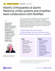 Preview of the Atlantic Orthopaedics & Sports Medicine Case Study