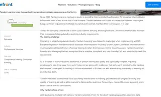 Preview of the Tandem Learning Case Study