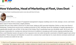 Preview of the Fleet Case Study