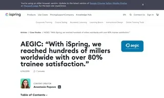 Preview of the AEGIC Case Study