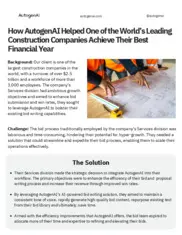 Preview of the World’s Leading Construction Companies Case Study