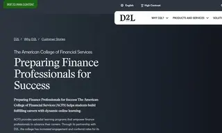 Preview of the The American College of Financial Services Case Study