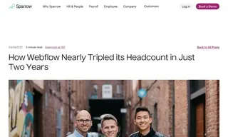 Preview of the Webflow Case Study
