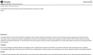Preview of the Kazakh-British Technical University Case Study