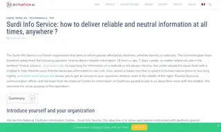 Preview of the Surdi Info Service Case Study
