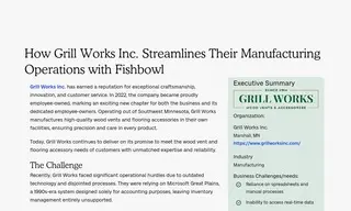 Preview of the Grill Works Inc Case Study