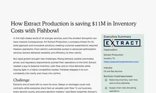 Preview of the Extract Production Case Study