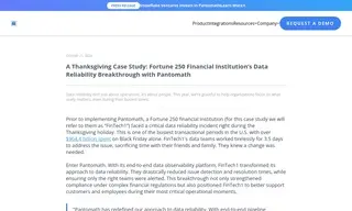 Preview of the Fortune 250 Financial Institution Case Study