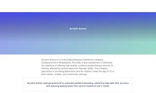 Preview of the Acclaim Autism Case Study