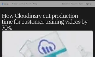 Preview of the Cloudinary Case Study