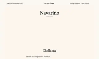 Preview of the Navarino Case Study