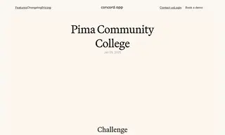 Preview of the Pima Community College Case Study