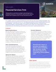 Preview of the Financial Services Firm Case Study