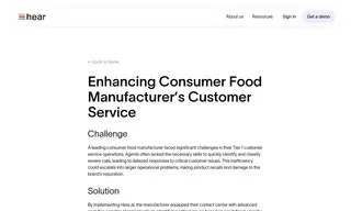 Preview of the Leading Consumer Food Manufacturer Case Study