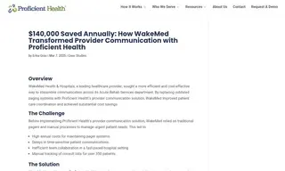 Preview of the WakeMed Case Study