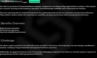 Preview of the US-Based Healthtech Company Case Study