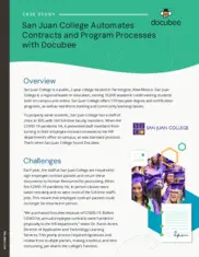 Preview of the San Juan College Case Study