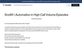 Preview of the Snohomish County 911 Case Study