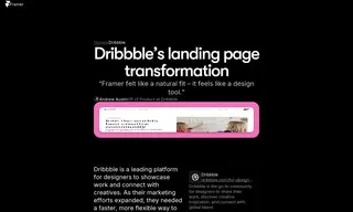 Preview of the Dribbble Case Study