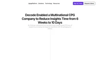 Preview of the Multinational CPG Company Case Study