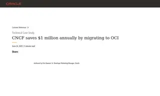 Preview of the CNCF Case Study