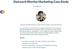 Preview of the Outreach Worthy Case Study