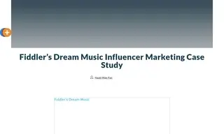 Preview of the Fiddler’s Dream Music Case Study