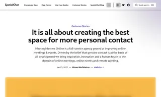Preview of the MeetingMasters Online Case Study