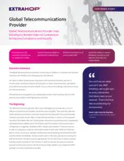 Preview of the Global Telco Provider Case Study