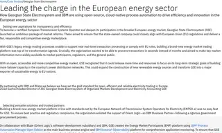 Preview of the Georgian State Electrosystem Case Study