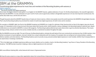 Preview of the Grammy Awards Case Study