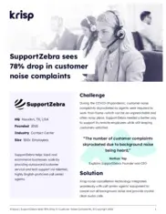Preview of the SupportZebra Case Study
