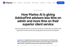 Preview of the AdviceFirst Case Study