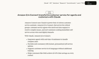 Preview of the Amazon Q in Connect Case Study