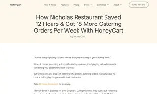 Preview of the Nicholas Restaurant Case Study