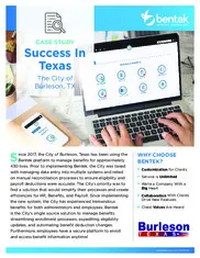 Preview of the City of Burleson, Texas Case Study