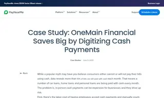 Preview of the OneMain Financial Case Study