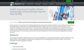 Preview of the Major Health Insurer Case Study