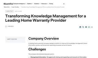 Preview of the Leading Home Warranty Provider Case Study