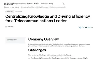Preview of the Large Telecommunications Leader Case Study
