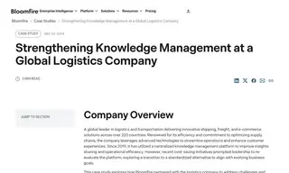 Preview of the Global Logistics Company Case Study