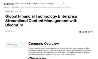 Preview of the Global Financial Technology Enterprise Case Study