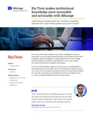 Preview of the Rio Tinto Case Study