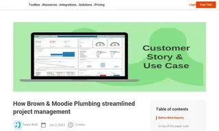 Preview of the Brown & Moodie Plumbing Case Study